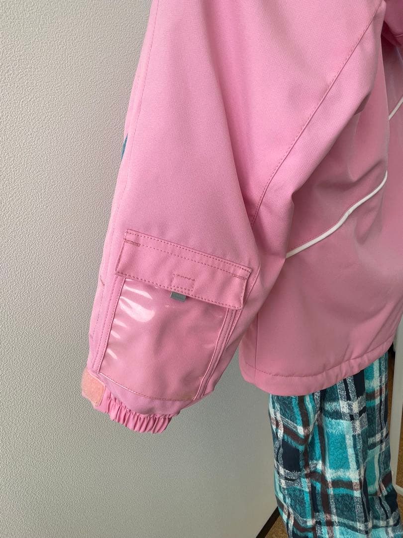 DESCENTE デサント　キッズスノースーツ　ピンク×ブルーチェック　130