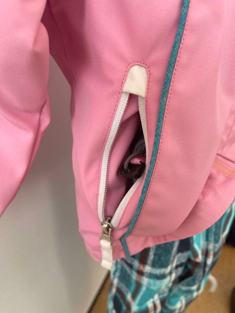 DESCENTE デサント　キッズスノースーツ　ピンク×ブルーチェック　130