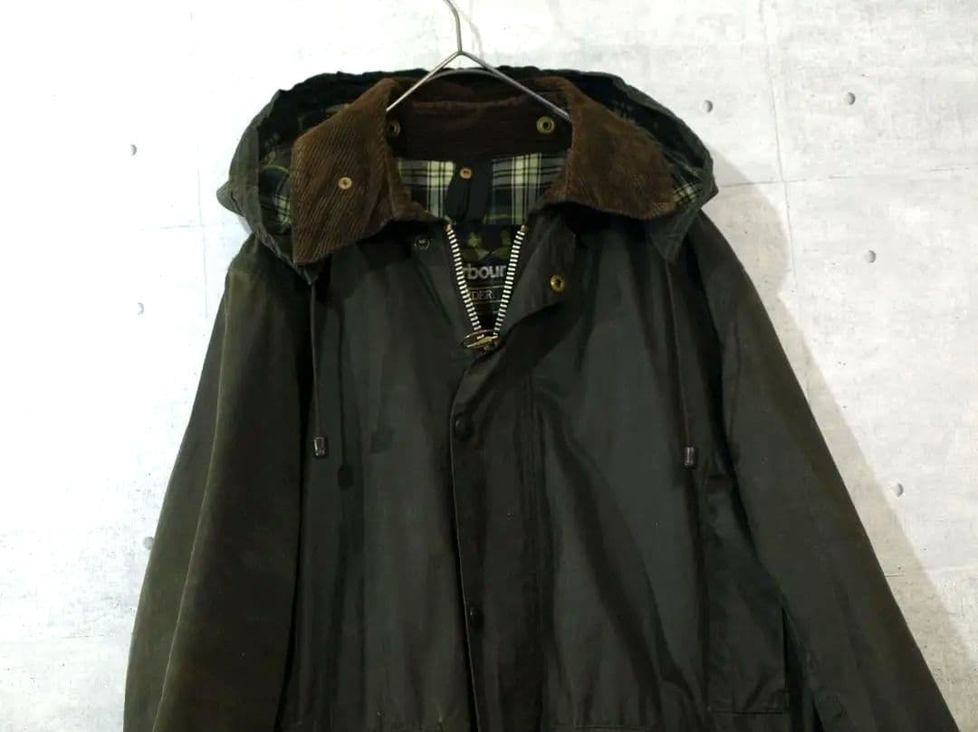 Barbour Border バブアー ボーダー リメイク フード付き 34