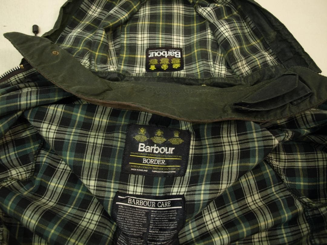 Barbour Border バブアー ボーダー リメイク フード付き 34