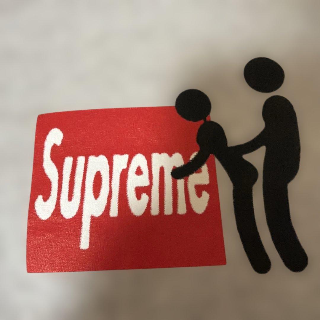 Supreme グラフィックプリント立ちバック Tシャツ S グレー