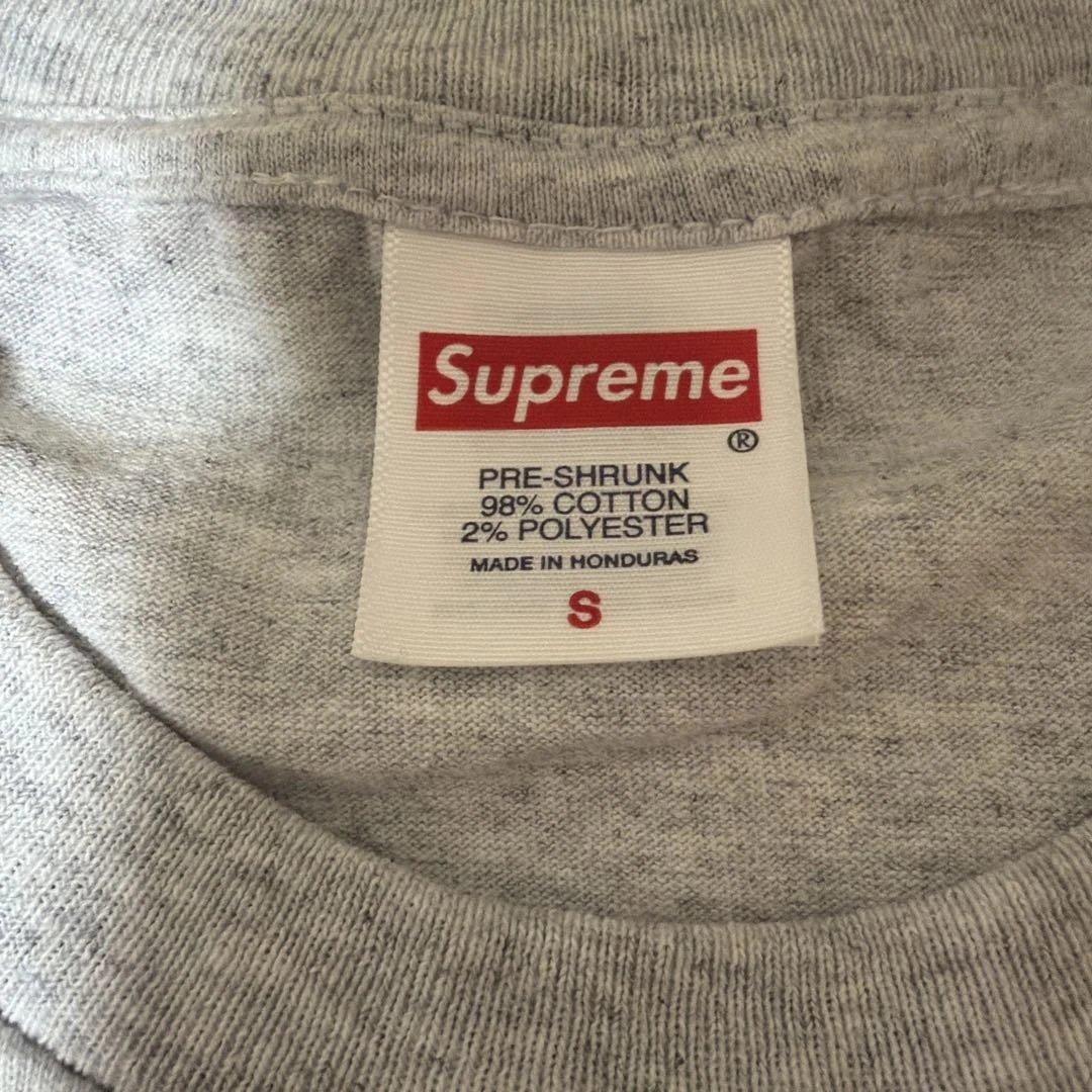 Supreme グラフィックプリント立ちバック Tシャツ S グレー