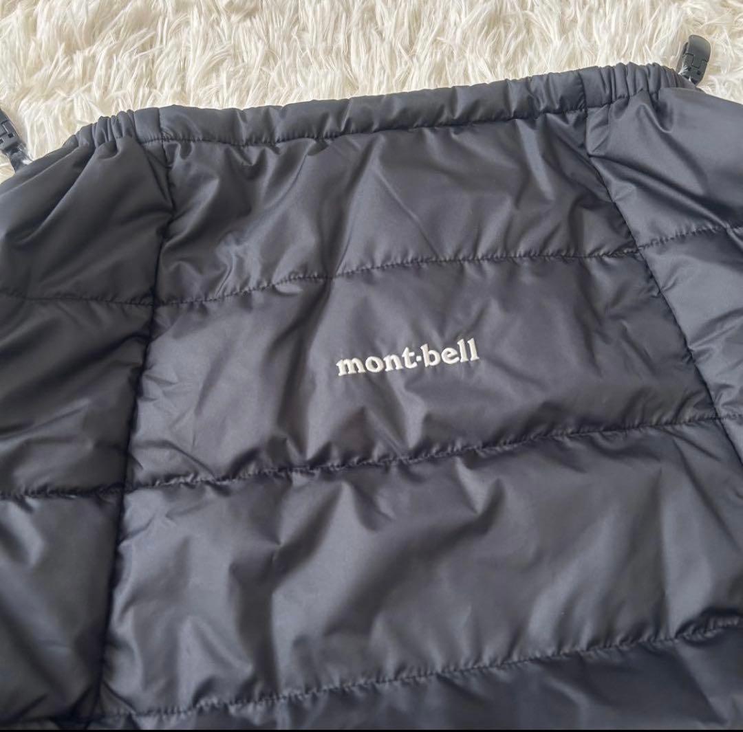 【美品】モンベル ポケッタブルベビーキャリアウォーマー 抱っこ紐カバー ブラック