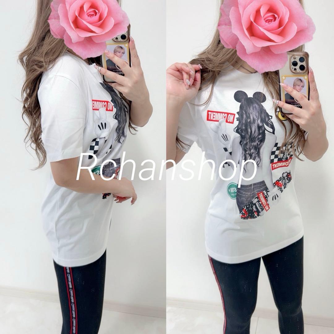 ♡コーデセット♡ノーコメントパリ　プリントTシャツ　韓国ファッション　レギンス