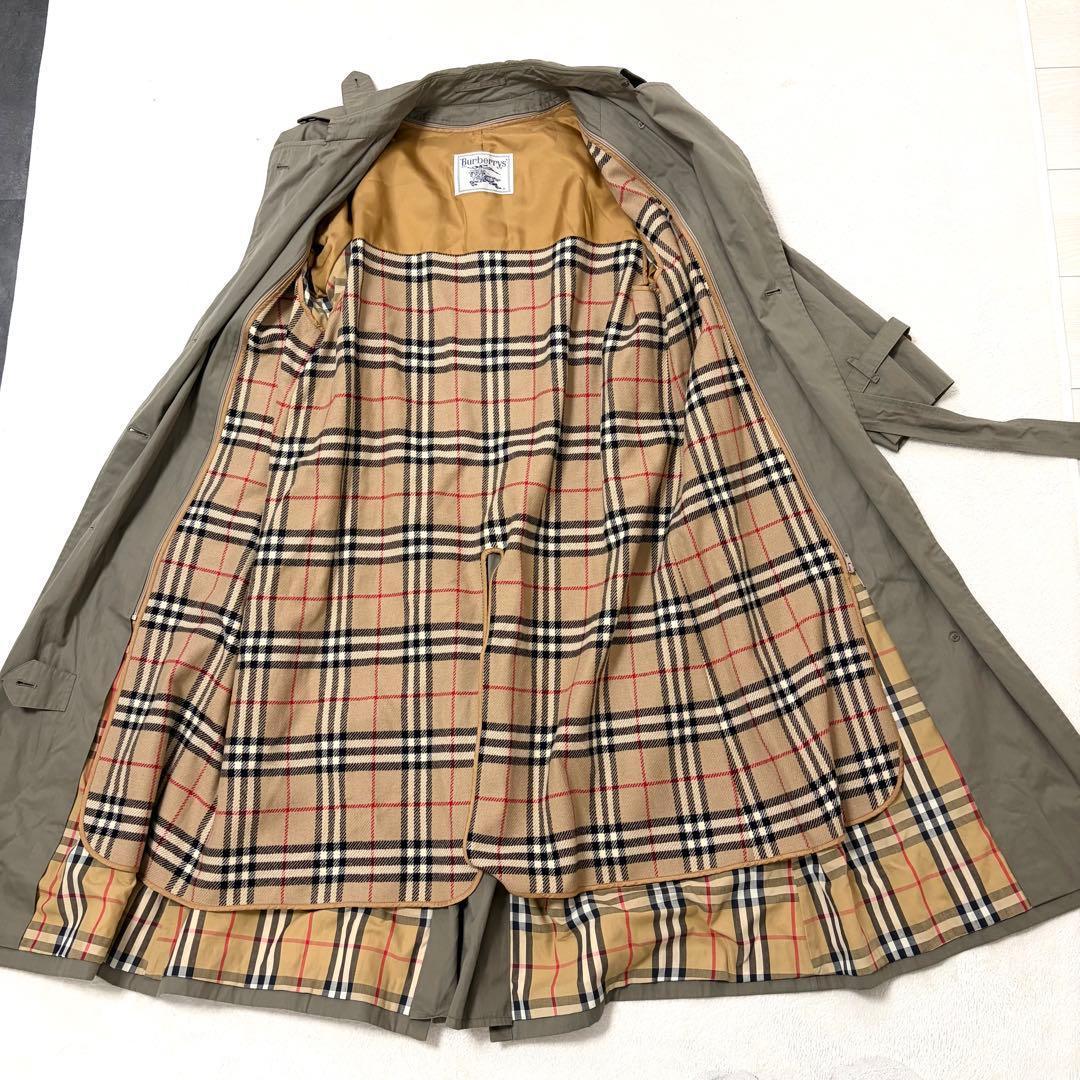 【美品 着丈120】バーバリーズ ロング トレンチコート ライナー ノバチェック