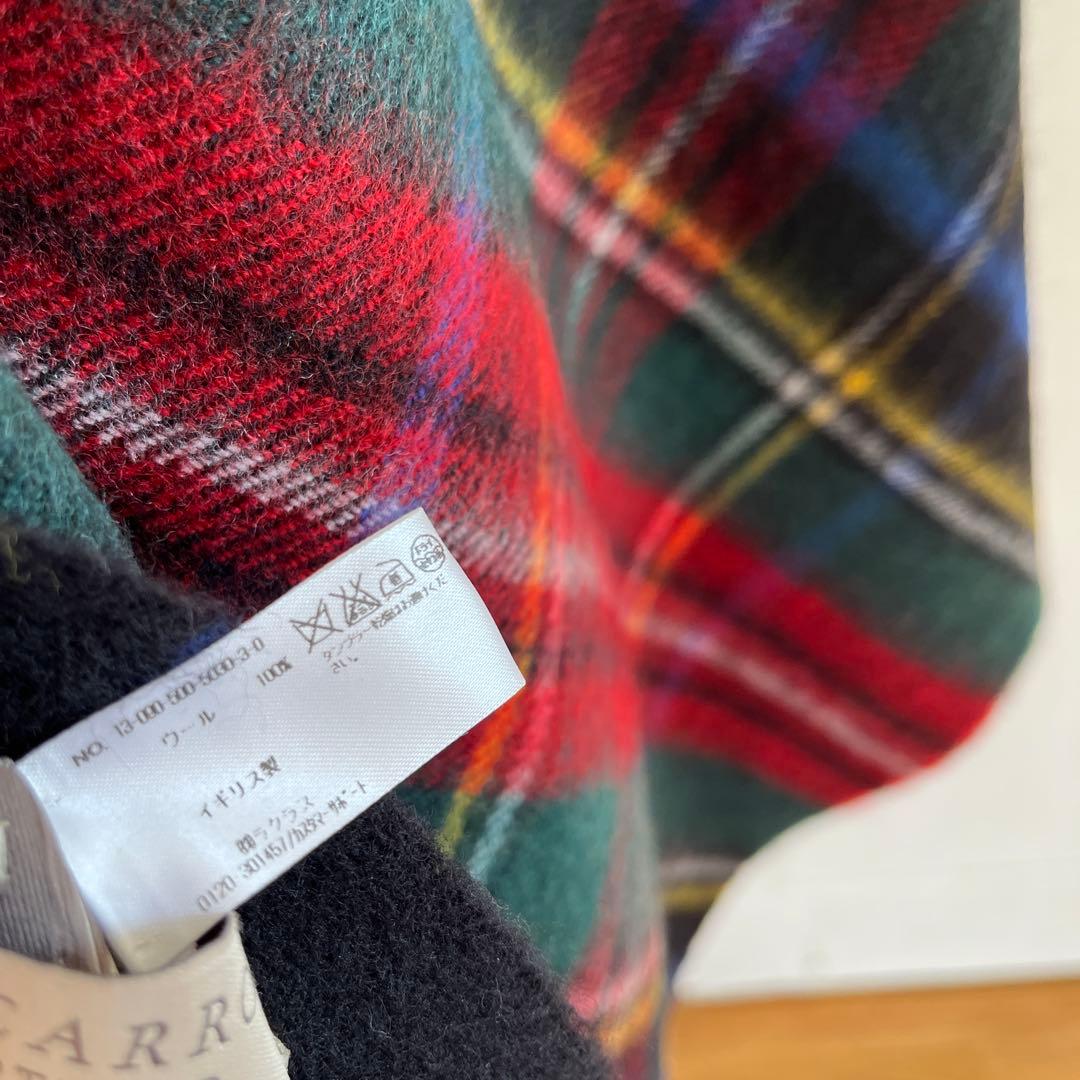 美品LOCHCARRON ブラックスチュワート 大判ストール英国製