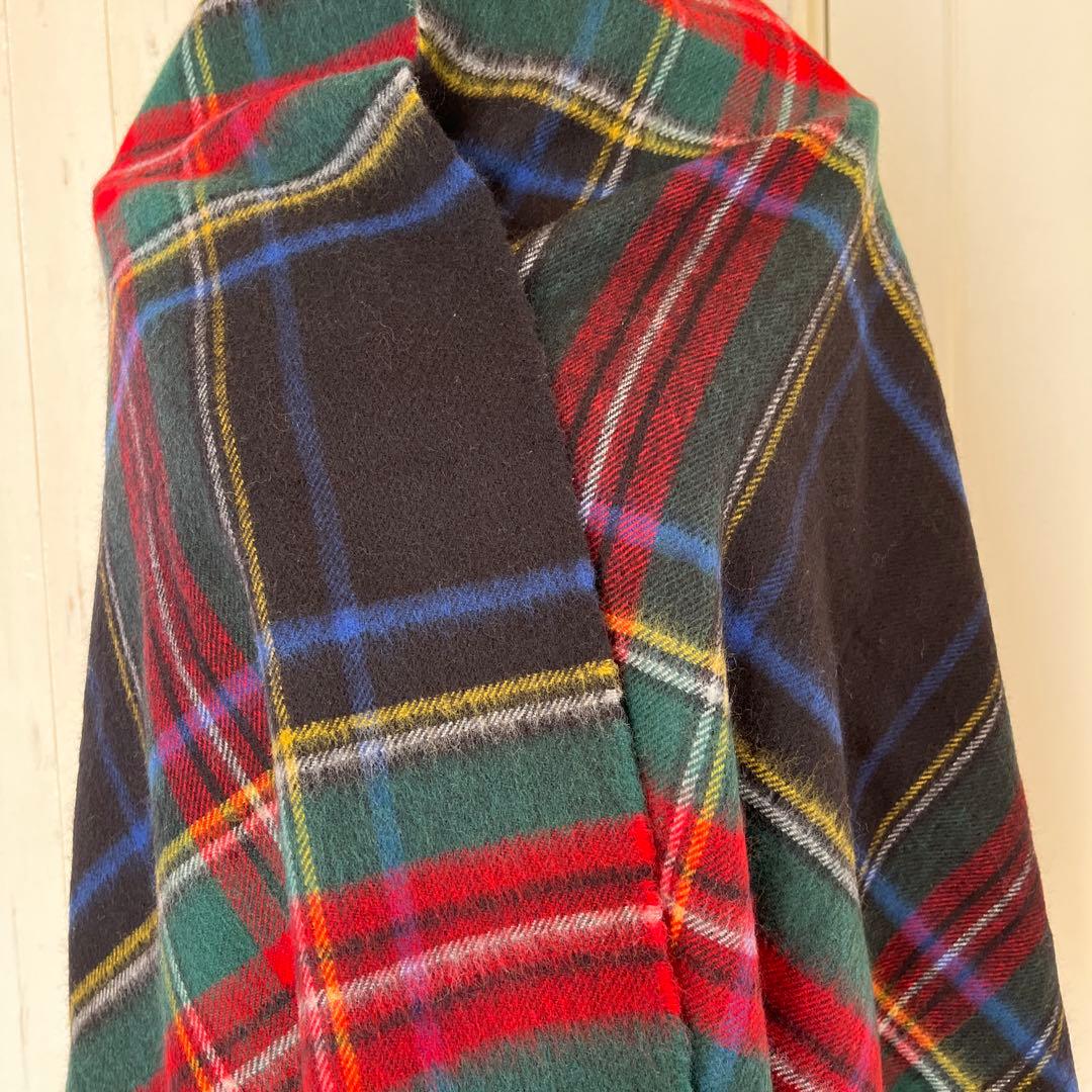 美品LOCHCARRON ブラックスチュワート 大判ストール英国製