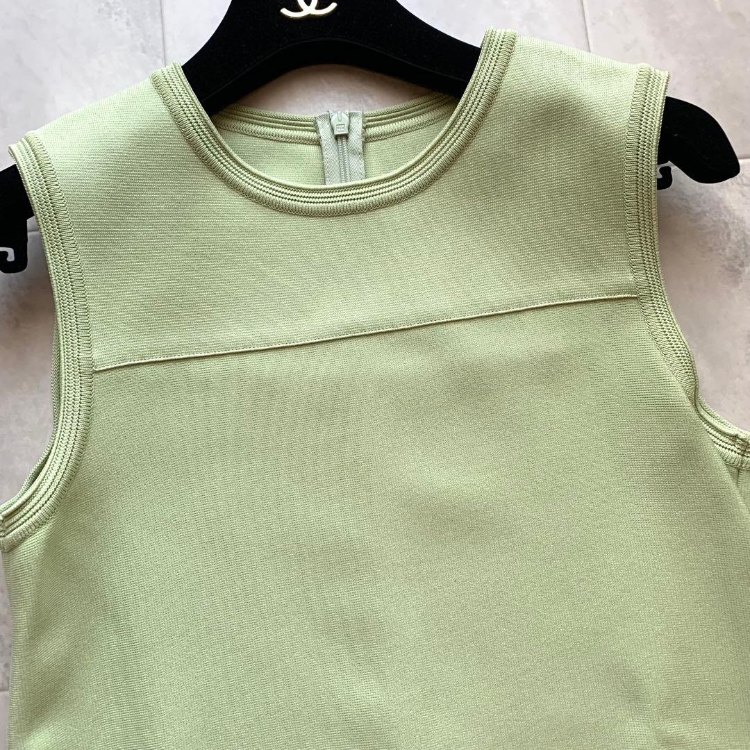 美品♡22SS フォクシー Freesia ニットドレス ワンピース マスカット
