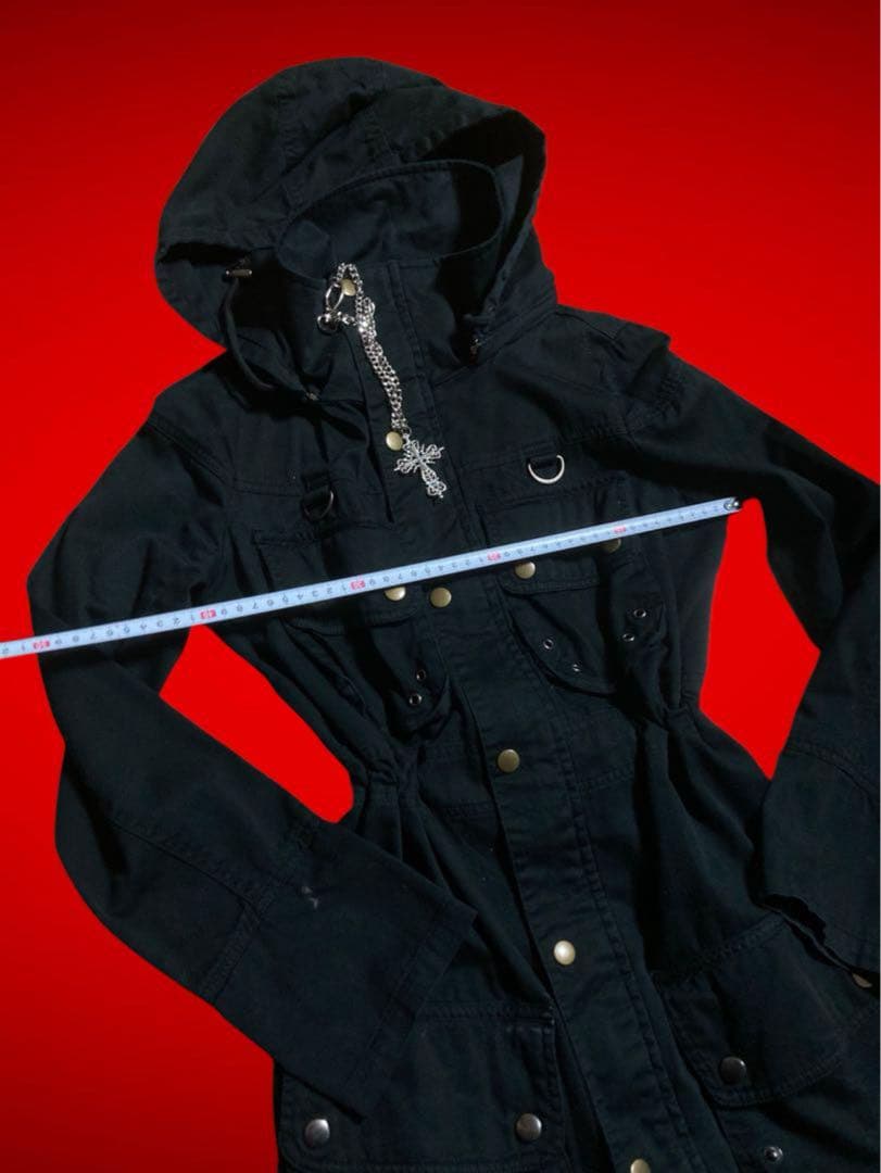 y2k黒モッズミニワンピ00s平成ギャルフェアリーグランジロックミリタリー古着屋