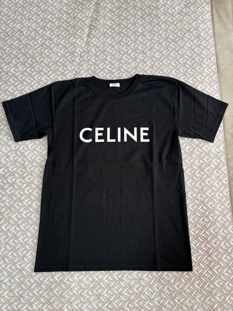 【国内正規品】 CELINE ブラック ロゴ Tシャツ XSサイズ