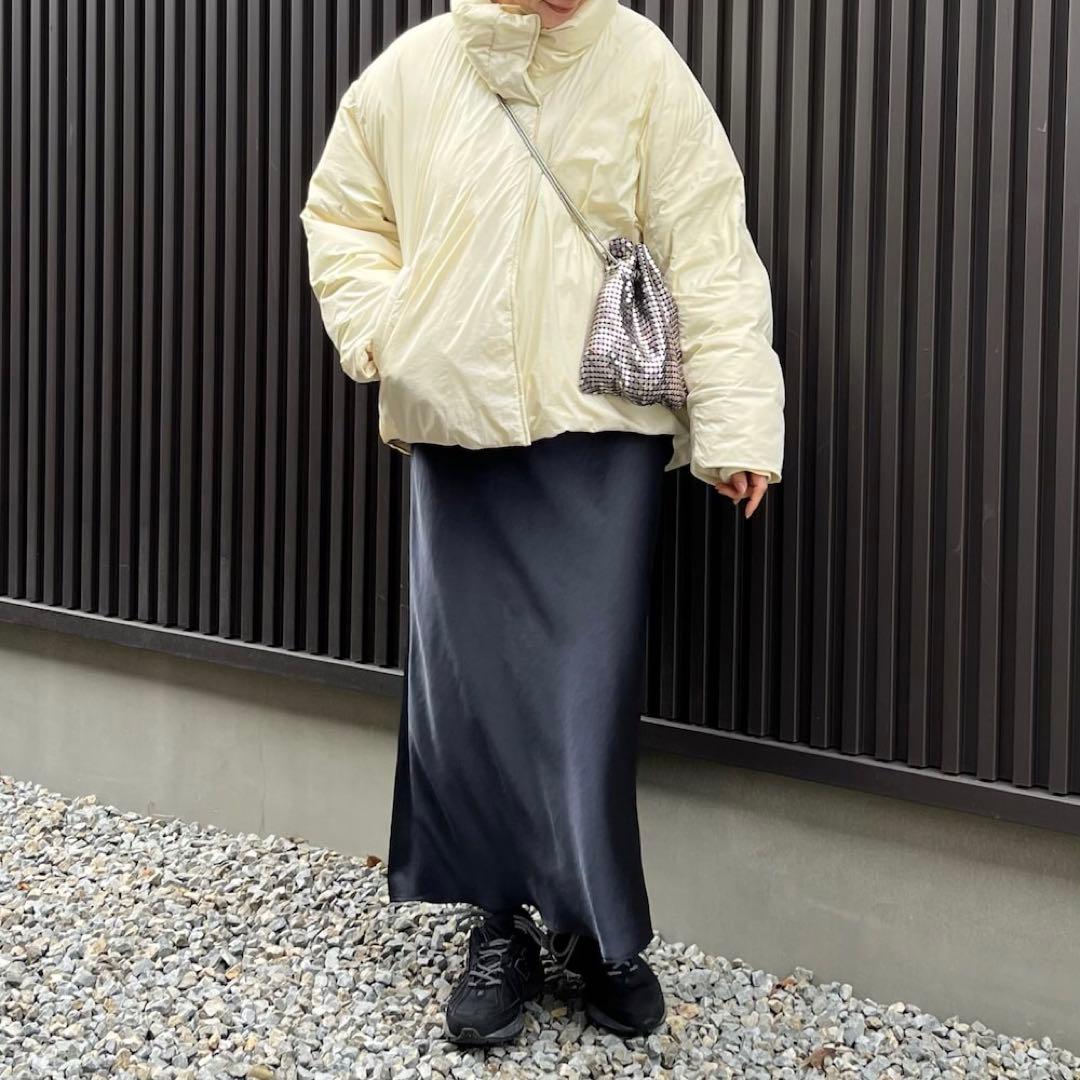 【新品】BEAUTY&YOUTH マーメイドスカート サテン M ダークグレー
