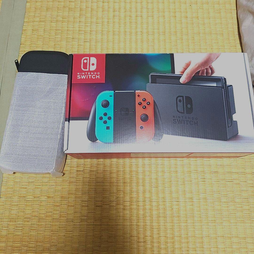 メ*が様 Nintendo Switch 本体 赤/青 付属品付き
