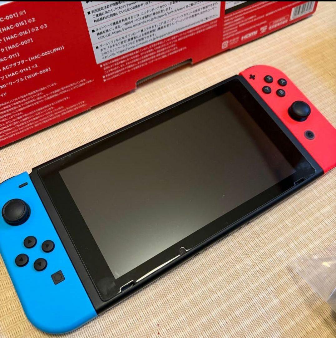 メ*が様 Nintendo Switch 本体 赤/青 付属品付き