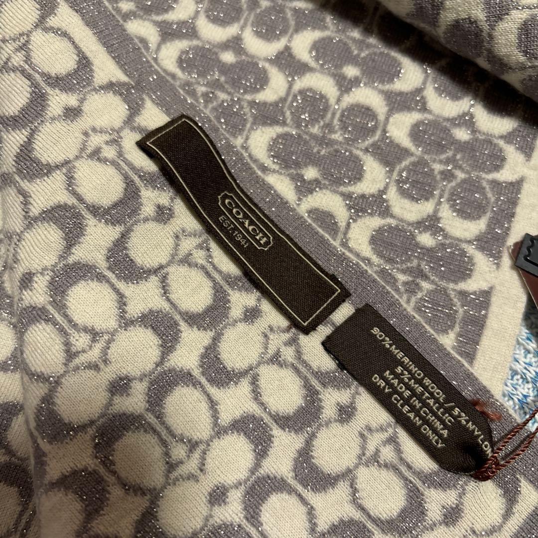 新品コーチcoachマフラー　グレー