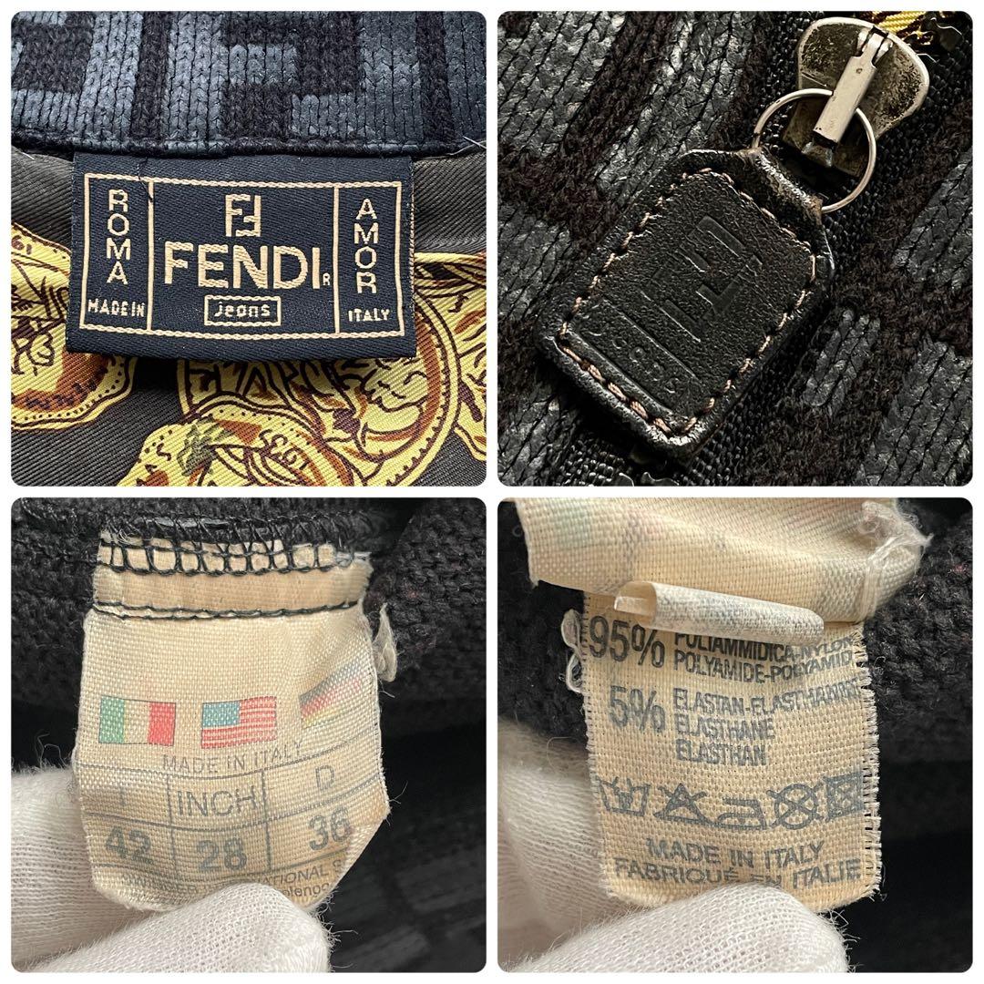 90s Archive FENDI ズッカ柄 ジップアップジャケット イタリア製