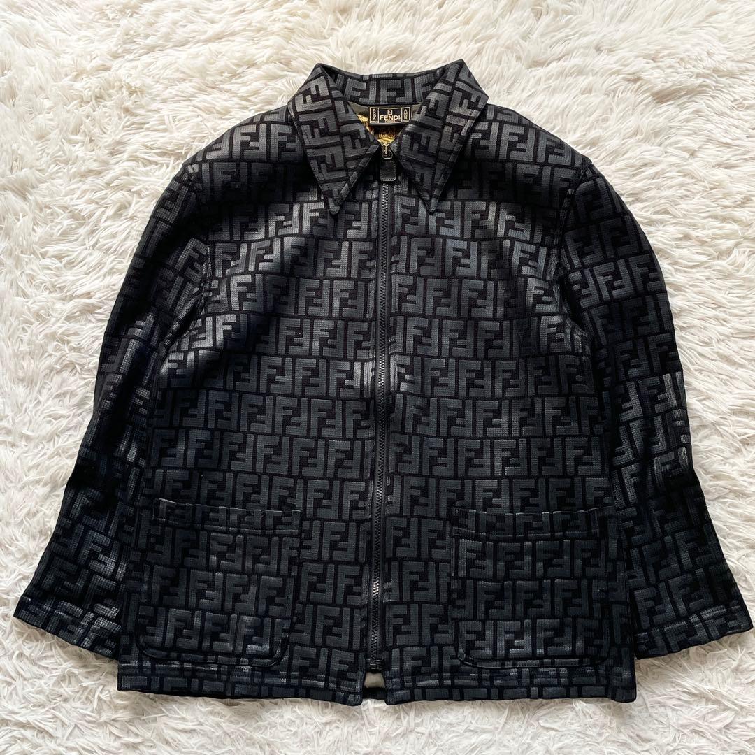 90s Archive FENDI ズッカ柄 ジップアップジャケット イタリア製
