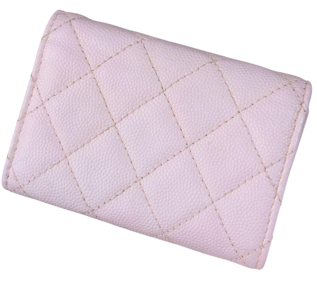 CHANEL♥キャビアスキン♥三つ折り財布