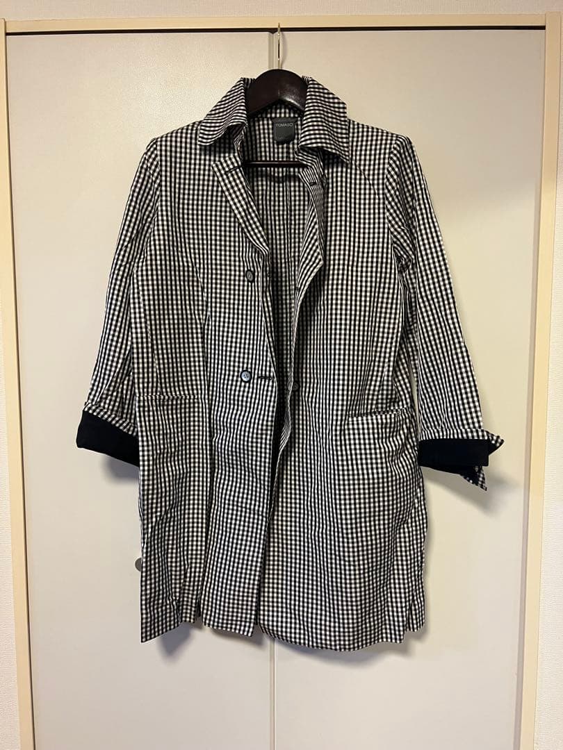 TOMASO Stefanelliシルク100％ギンガムチェックコート イタリア