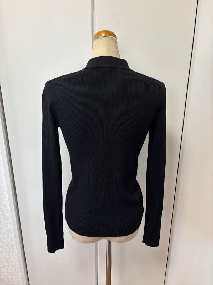 フレッドペリー FREDPERRYブラック リブカーディガン