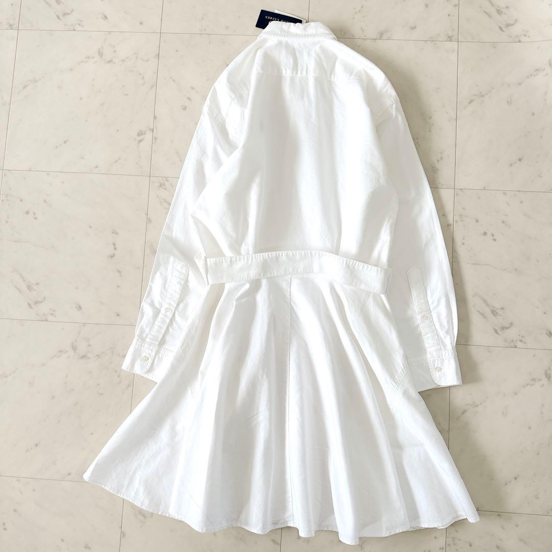 新品未使用♪ポロ ラルフローレン ウエストベルト付き Aラインシャツワンピース