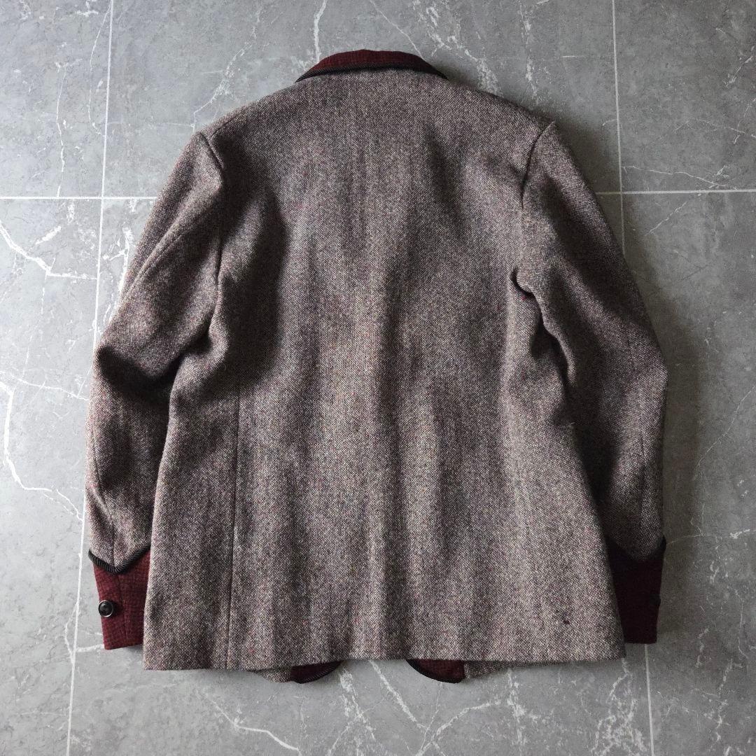 DRY BONES ウールツイード スモーキングジャケット M ボルドー