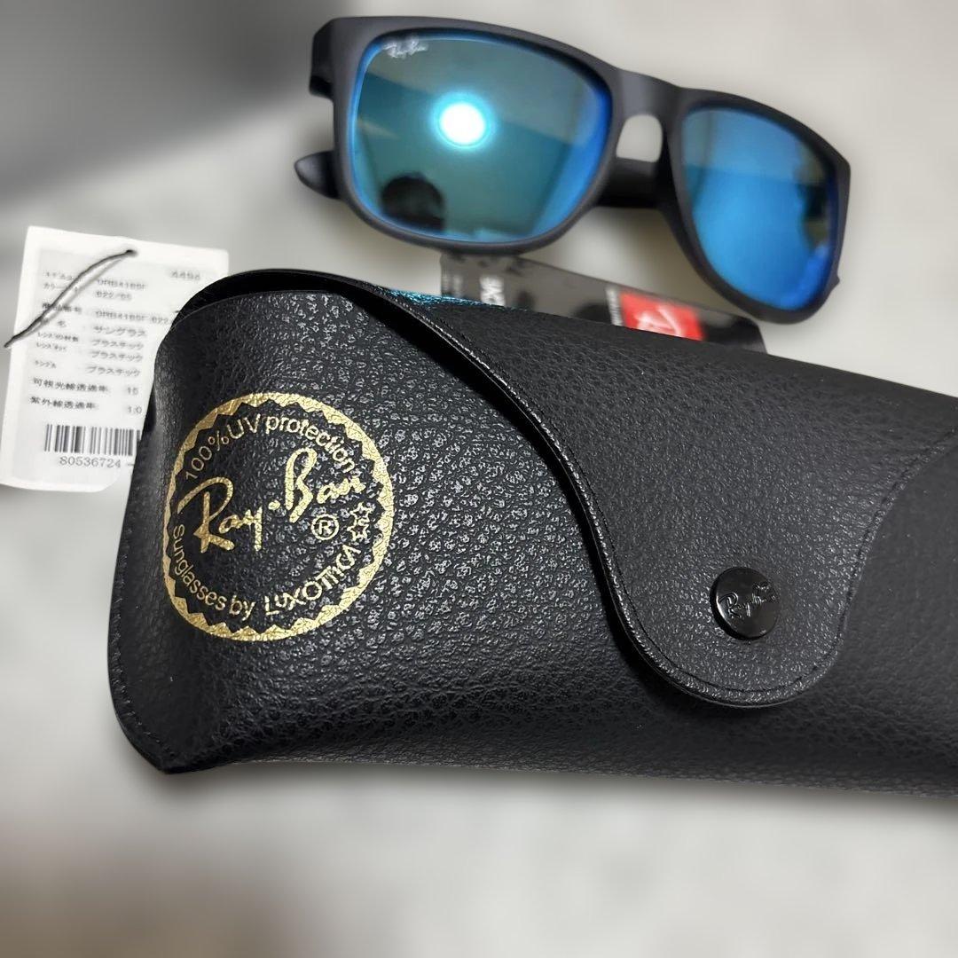 Ray-Ban OR814165F ブラックミラーサングラス レイバン