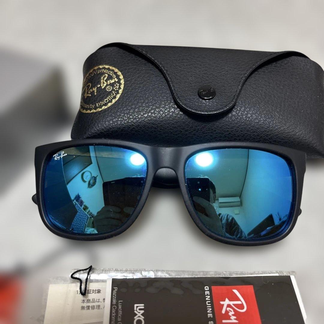 Ray-Ban OR814165F ブラックミラーサングラス レイバン