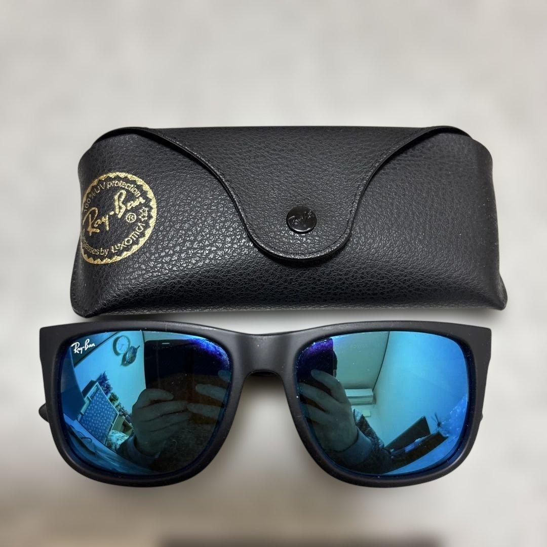 Ray-Ban OR814165F ブラックミラーサングラス レイバン