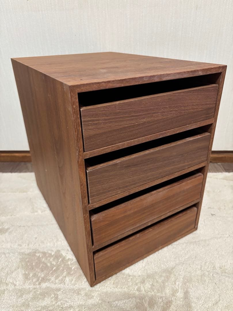 無印良品　廃盤　4段木製チェスト