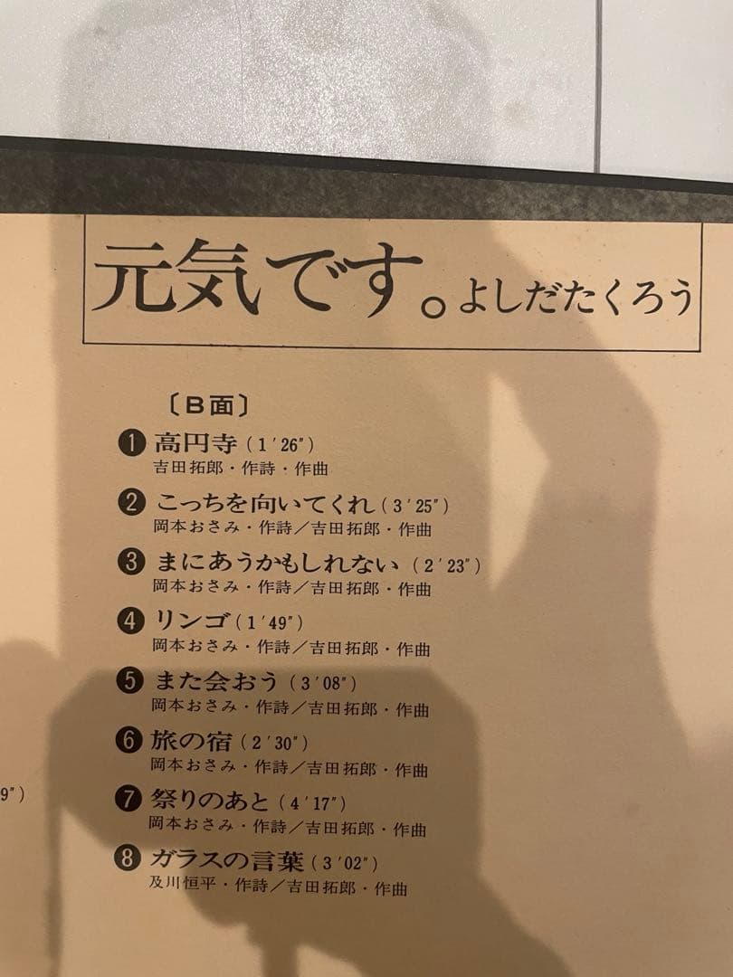 吉田拓郎　元気です。　レコード