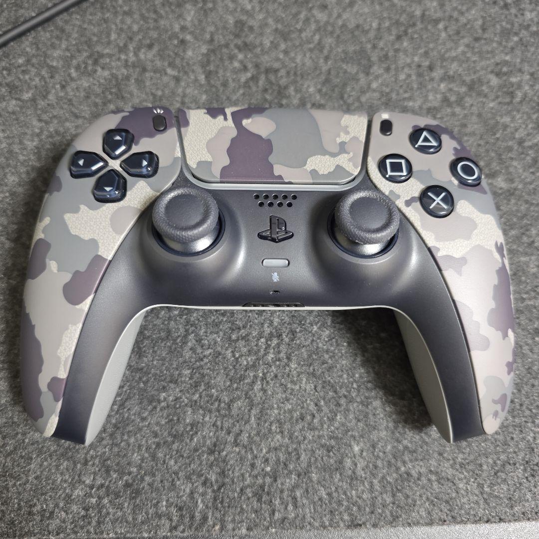 PS5 デュアルセンス ワイヤレスコントローラー グレー カモフラージュ