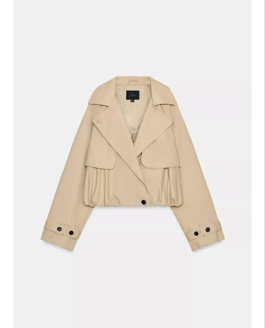 完売品⭐︎ZARA ショートバルーントレンチコート M コムギ