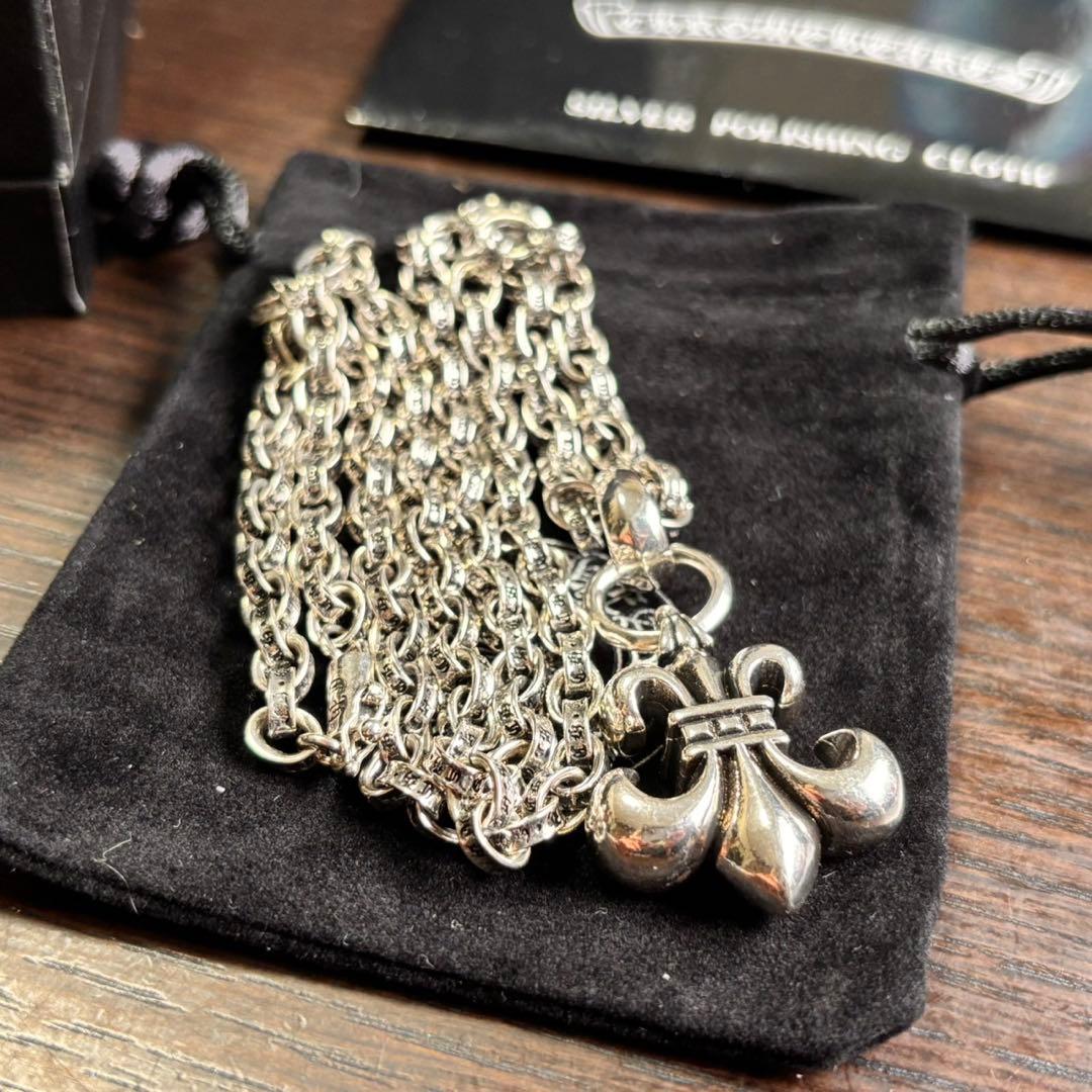 極美品 ⚜️CHROME⚜️ネックレス925シルバー BSフレア チャームペンダント