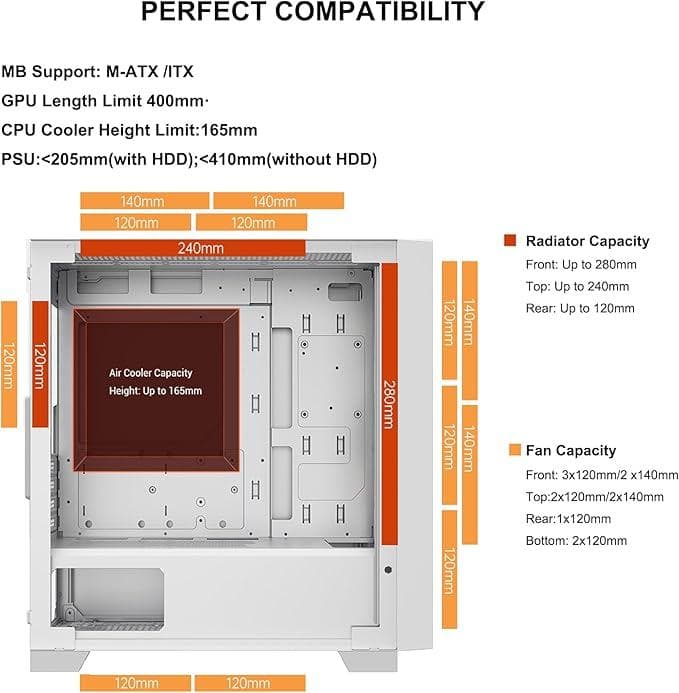 PCCOOLER CPS C3D310 ARGB PCケース M-ATX