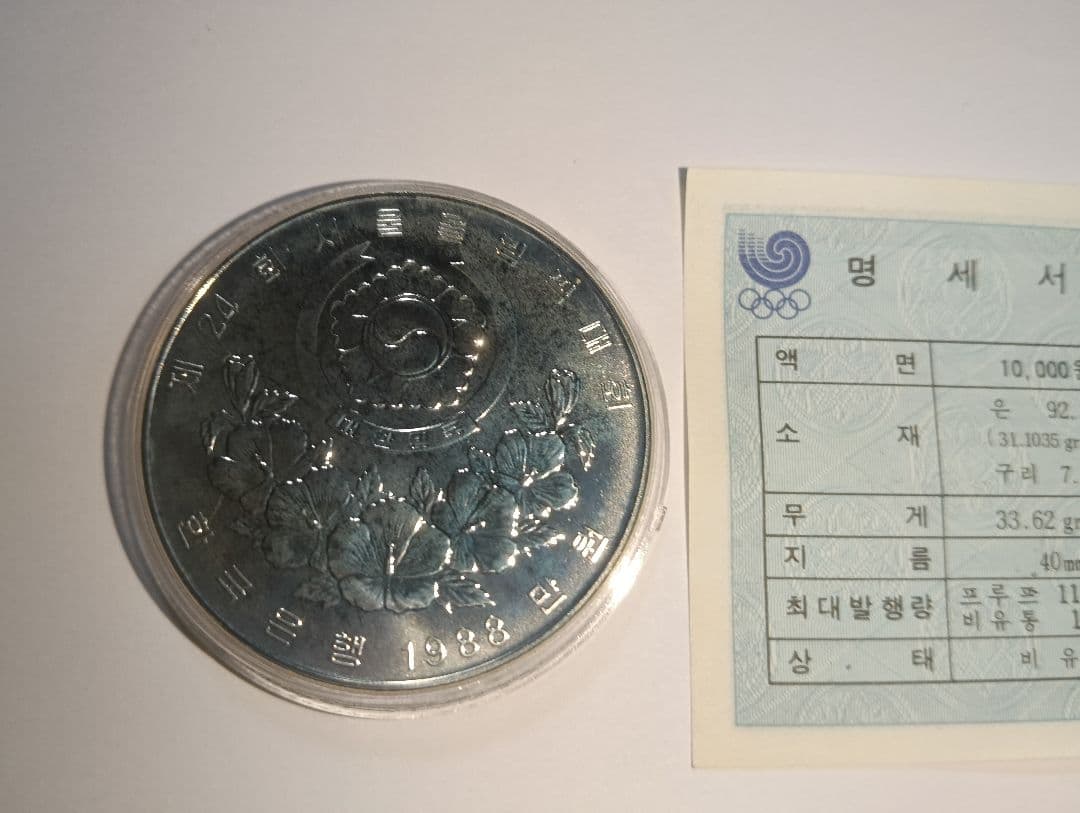 【超レア!】 パンダ金貨 空ケース＆ ソウルオリンピック記念銀貨(品位925)