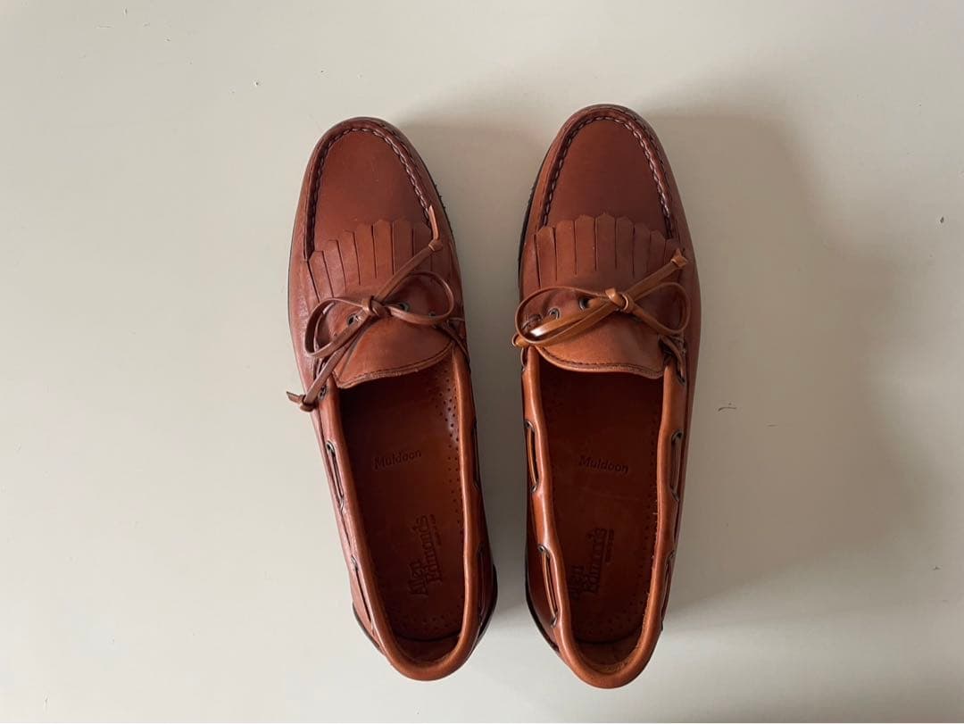未使用品◎アレンエドモンズ Muldoon キルトローファー 茶 9.1/2D◎