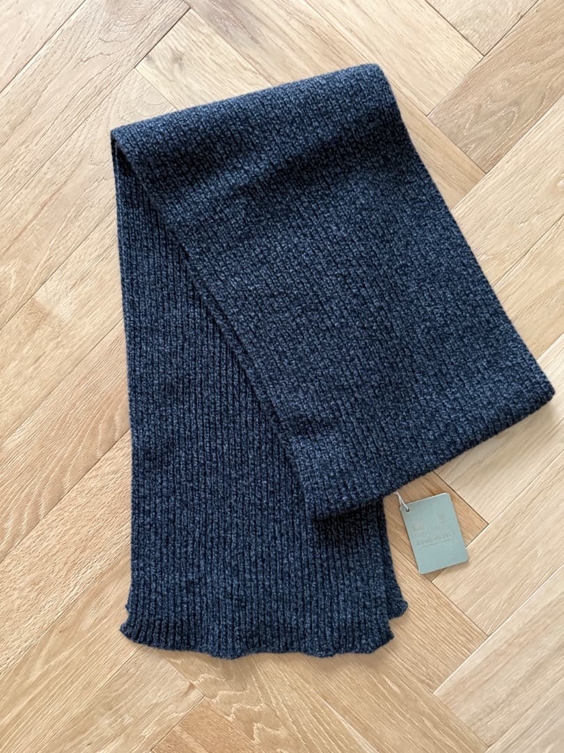 JOHN SMEDLEY カシミヤ混 リブニットマフラー STARK 新品