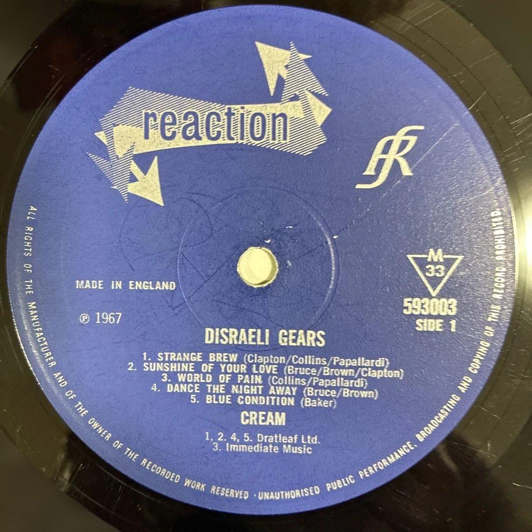 クリーム 名盤 レコード カラフルクリーム UKオリジナルモノ盤
