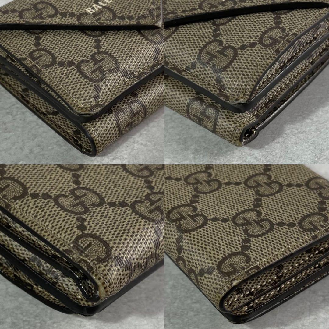 【付属品完備】グッチ×バレンシアガ ザ ハッカー 三つ折り財布 GGスプリーム
