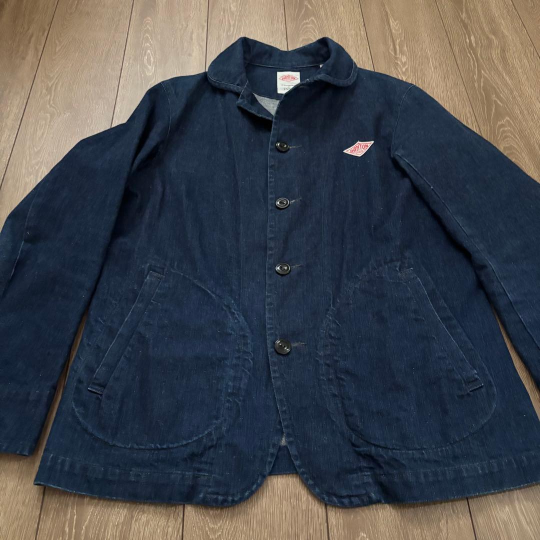 美品　DANTON ダントン　カバーオール　38 コットン インディゴ　M