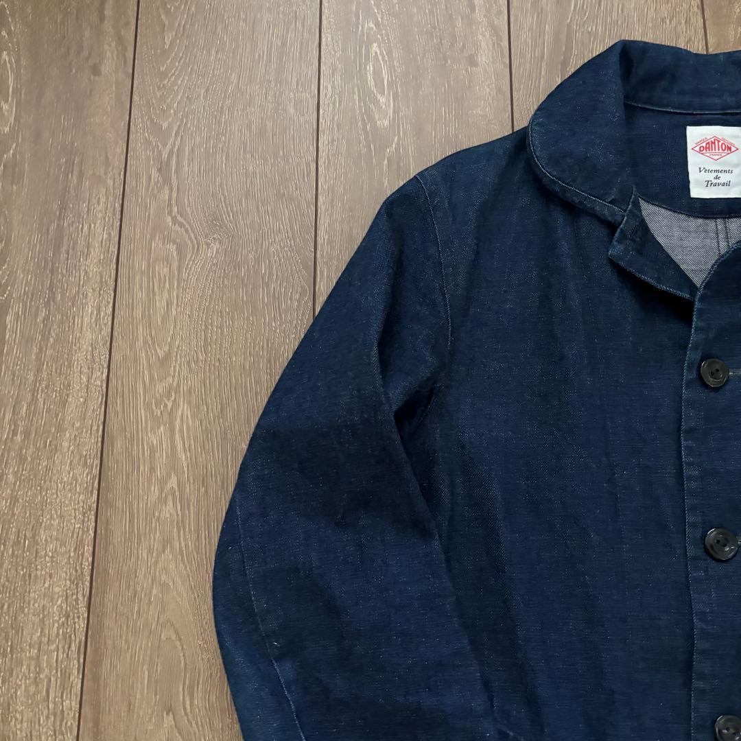 美品　DANTON ダントン　カバーオール　38 コットン インディゴ　M