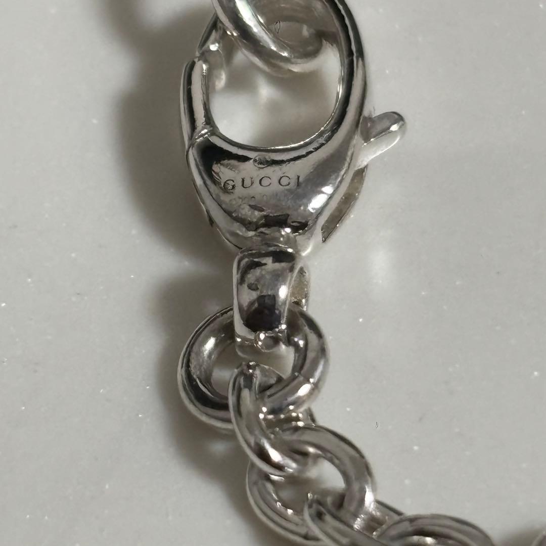 GUCCI 新品同様品　G刻印シルバーチェーンネックレス　925 極美品