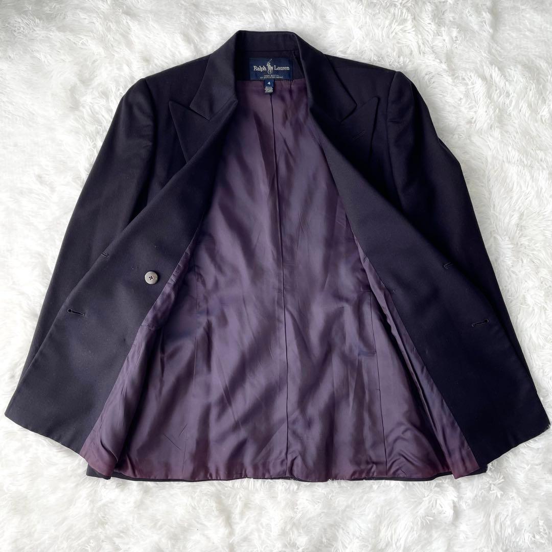 【yumamama】美品 希少 XLラルフローレン ダブルブレスト 紺
