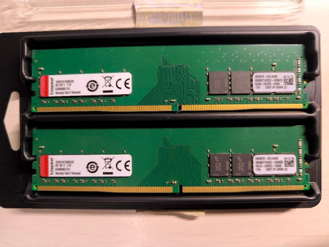 PCメモリ　4GB×4枚=16GB DDR4 2133MHz Kingstone