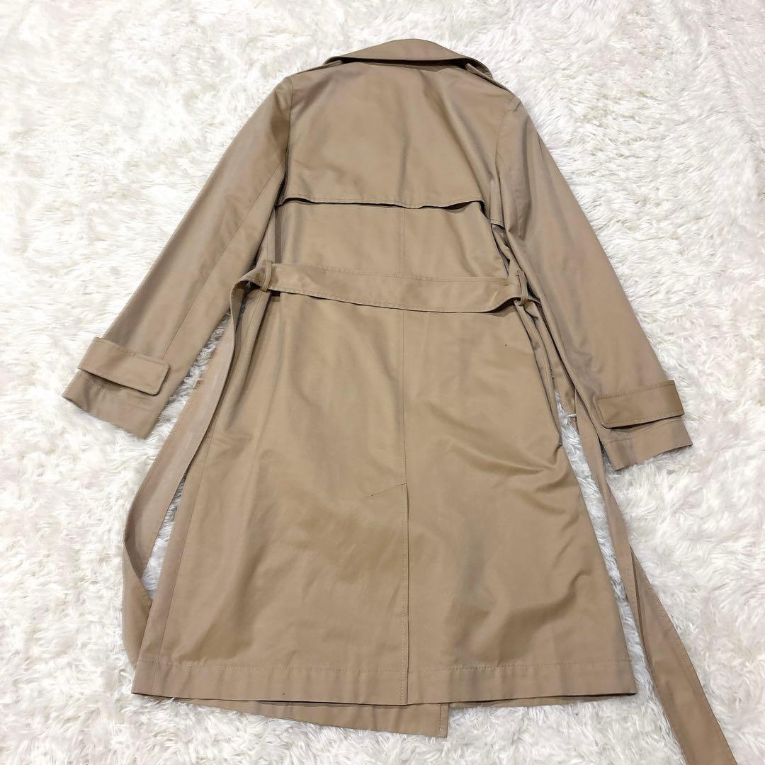 【セオリーリュクス】比翼ボタン　ベージュ　トレンチ　ベルト付　38