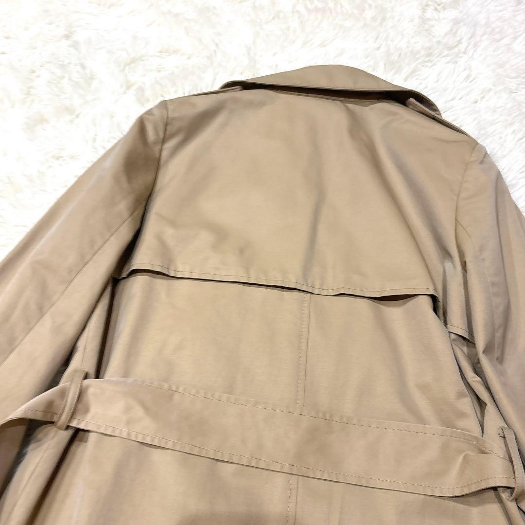 【セオリーリュクス】比翼ボタン　ベージュ　トレンチ　ベルト付　38