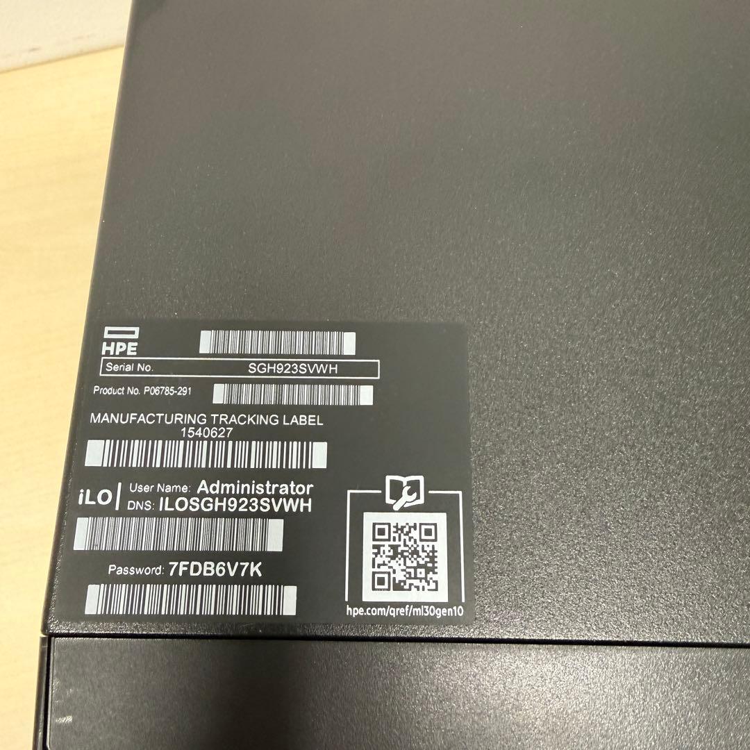 サーバー HP ProLiant ML30 Gen10 Xeon E 2124 16GB