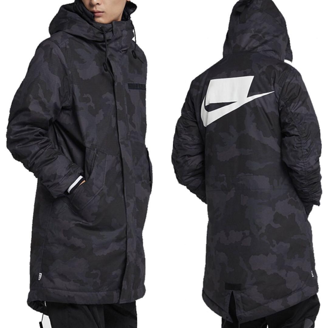 NIKE 迷彩 ロングジャケット XXL中綿 ベンチコート AA8860-475