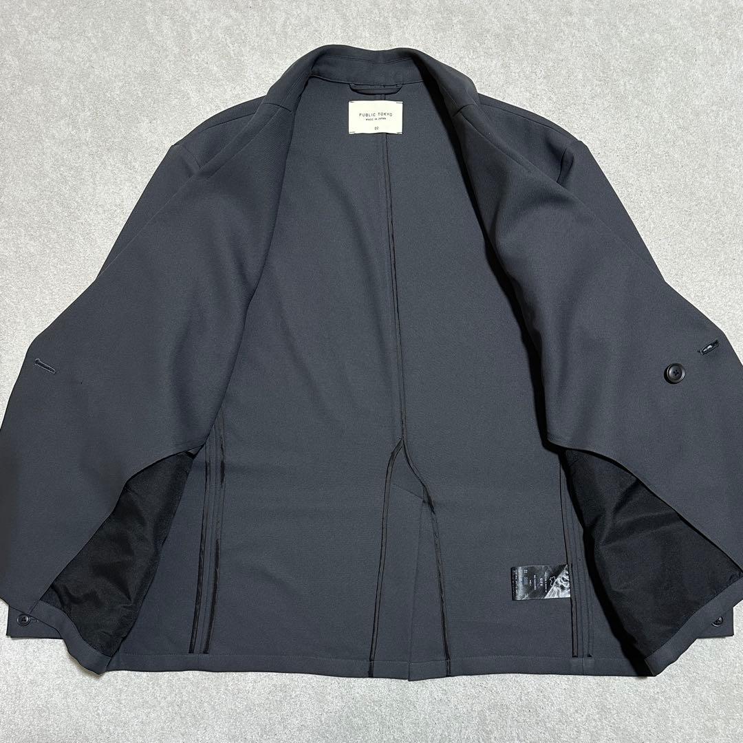 美品✨2(L) PUBLIC TOKYO GRツイルリラックスジャケット　グレー