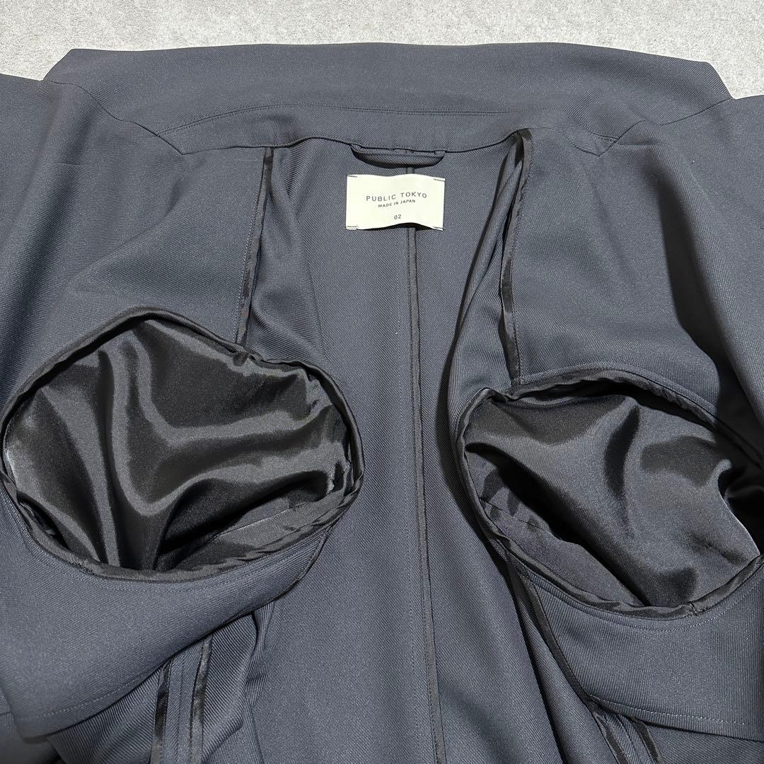 美品✨2(L) PUBLIC TOKYO GRツイルリラックスジャケット　グレー